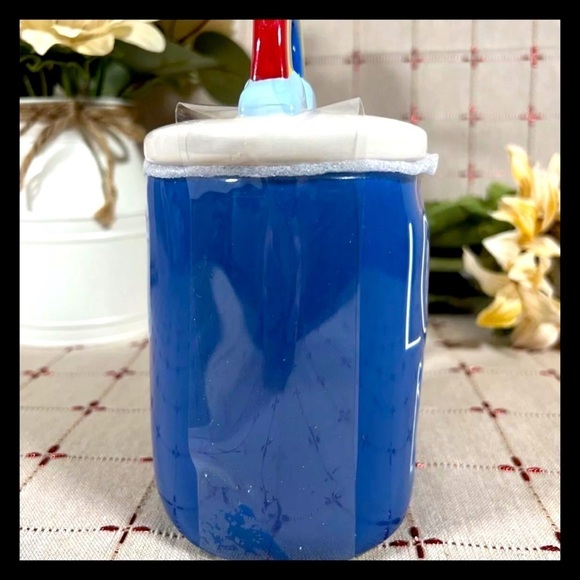 Rae Dunn LOVE IS BLIND Blue Ceramic Mug With Rainbow Figural Topper Pride 2021 - Picture 7 of 9